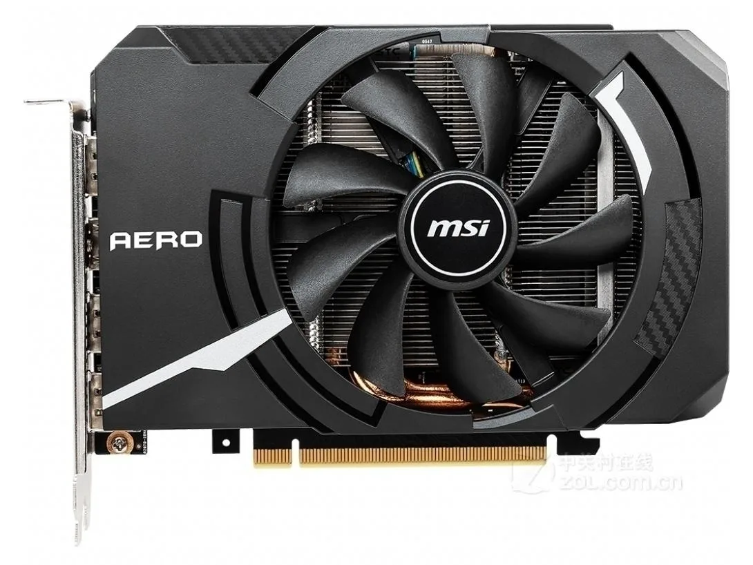 MSI GeForce RTX 2060 AERO ITX compact graphics card with single fan and black shroud