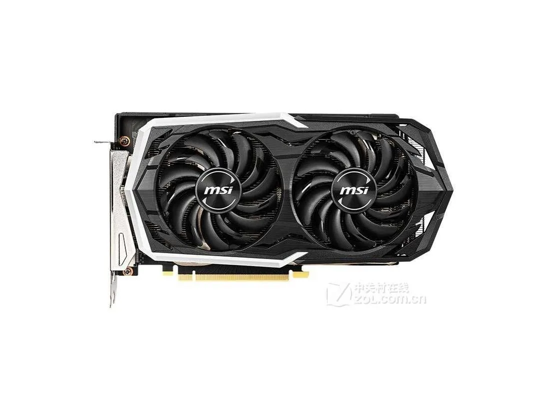 MSI GeForce RTX 2060 SUPER ARMOR OC dual-fan graphics card with silver shroud and black backplate