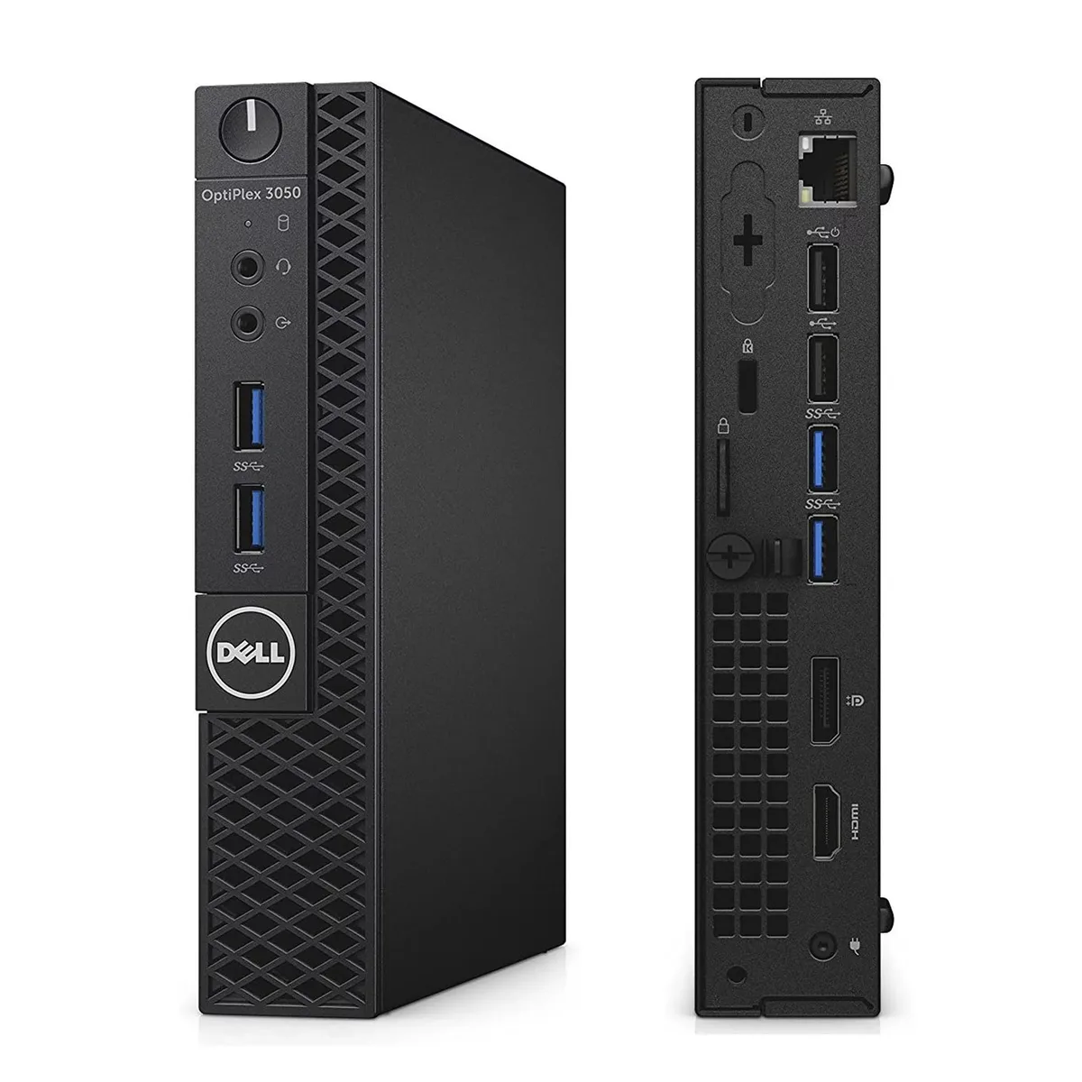 Small black Dell Optiplex 3050 Micro desktop unit