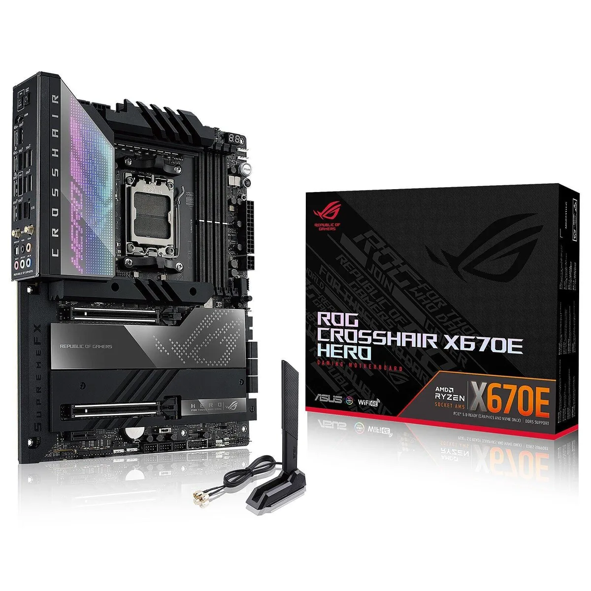 ASUS ASUS ROG Crosshair X670E Hero WiFi 6E AMD motherboard — product photo