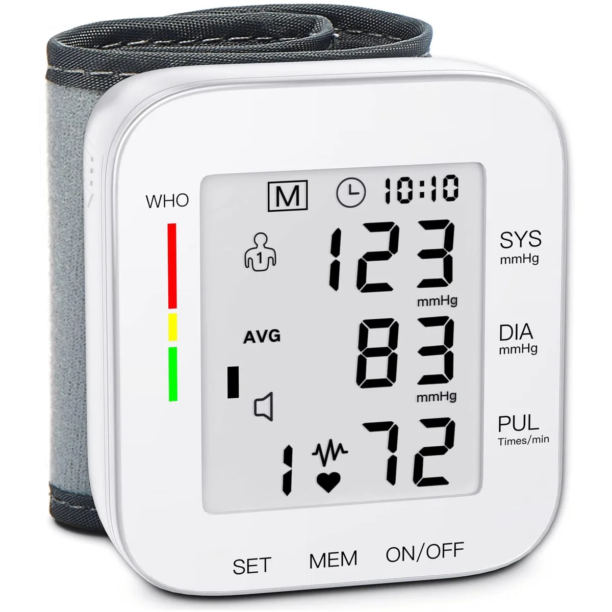 EC2WORLD W1681 Wrist Blood Pressure Monitor White — صورة المنتج