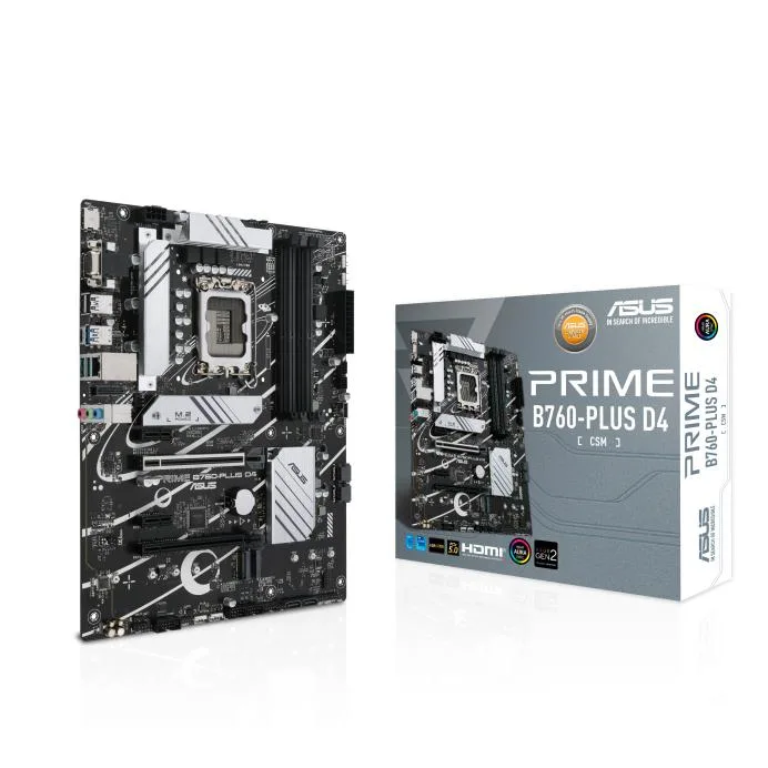 Rectangular ATX motherboard with dark PCB, silver heatsinks and multiple expansion slots