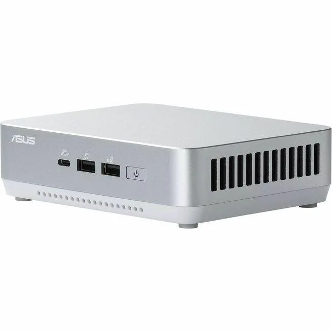 Compact silver anodized aluminium mini PC, 5 by 4 inches