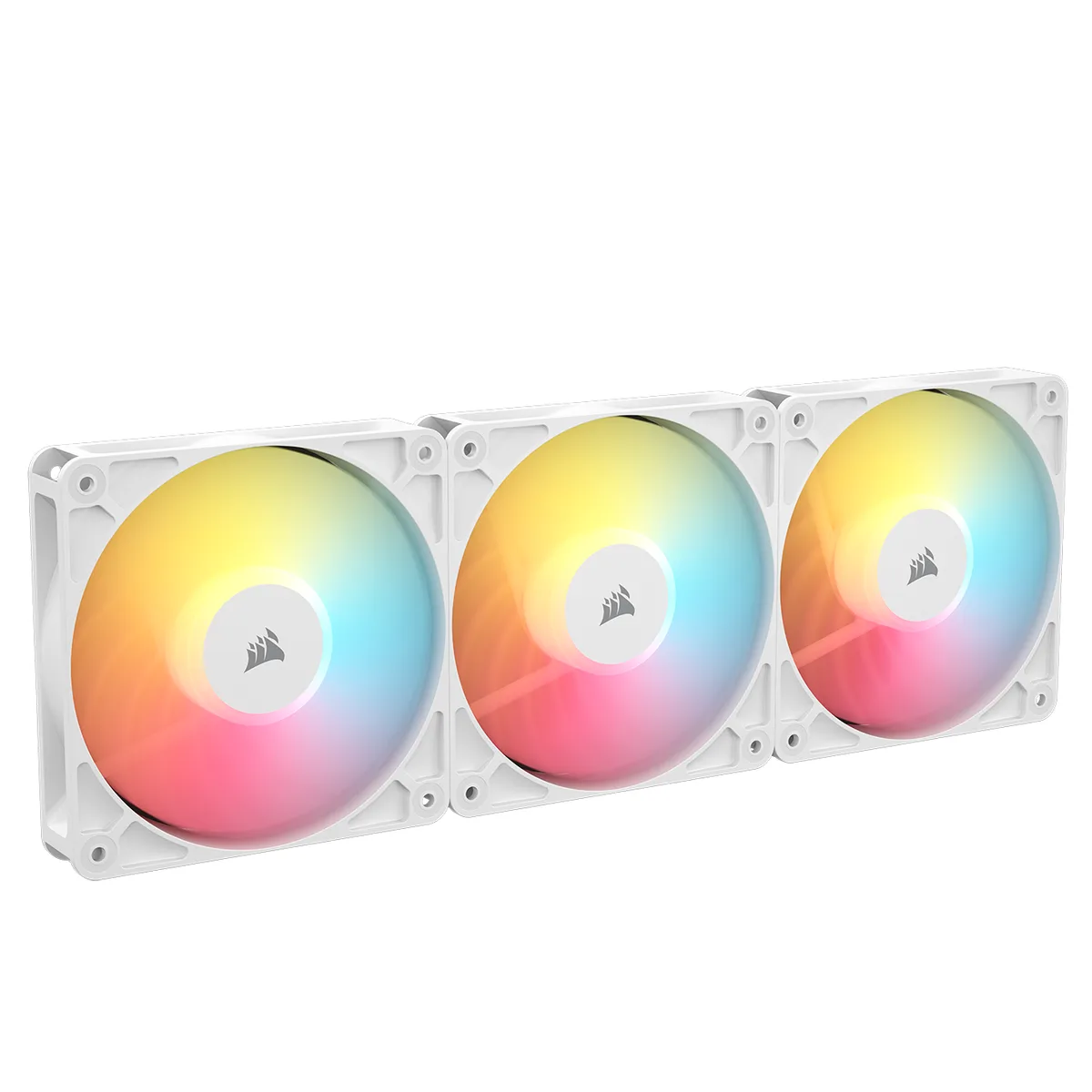 Corsair Corsair RS120-R ARGB 120mm PWM Reverse Case Fan Triple Pack White CO-9050197-WW — produktfoto