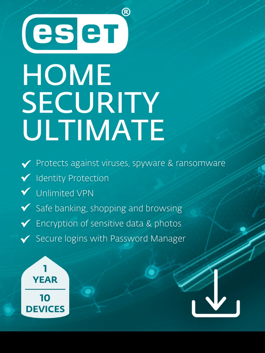ESET ESET RTL-EHSU-N1-10-1-XLS internet security 10 devices 1 year — product photo