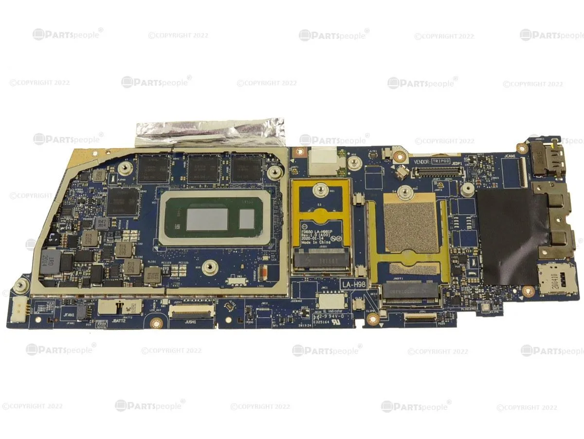 Green Dell Latitude 9510 motherboard with integrated i7-10710U processor and 16GB memory