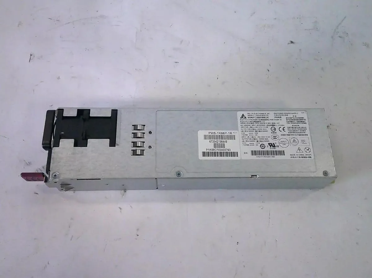 Silver 1U redundant power supply unit 73.5mm wide