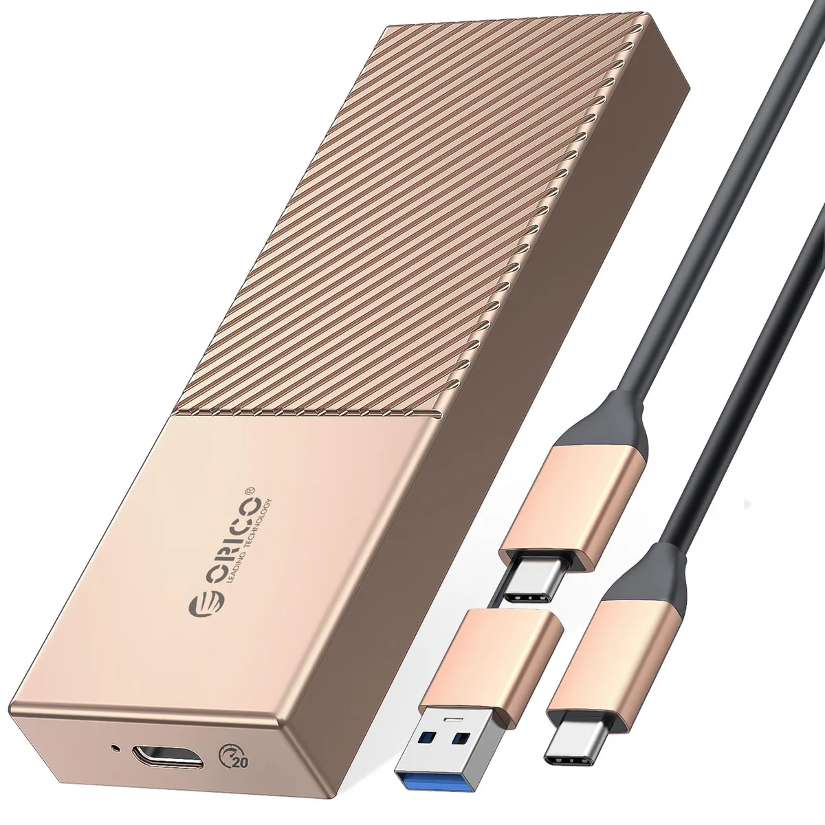 Orico Orico USB 3.2 Gen2x2 20Gbps M.2 NVMe Enclosure Rose Gold — ภาพสินค้า