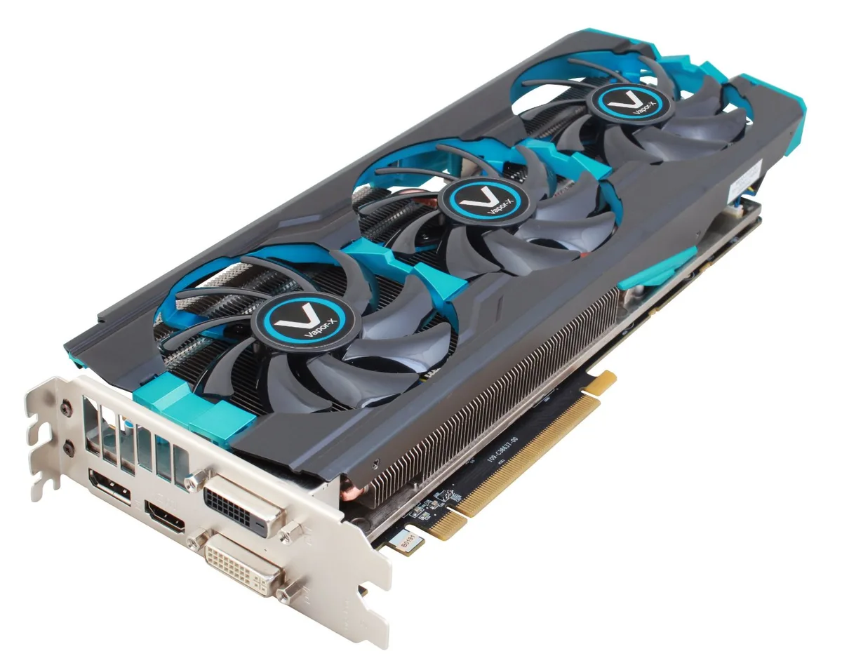 Sapphire R9 280X graphics card with triple-fan Vapor-X cooler and metal backplate