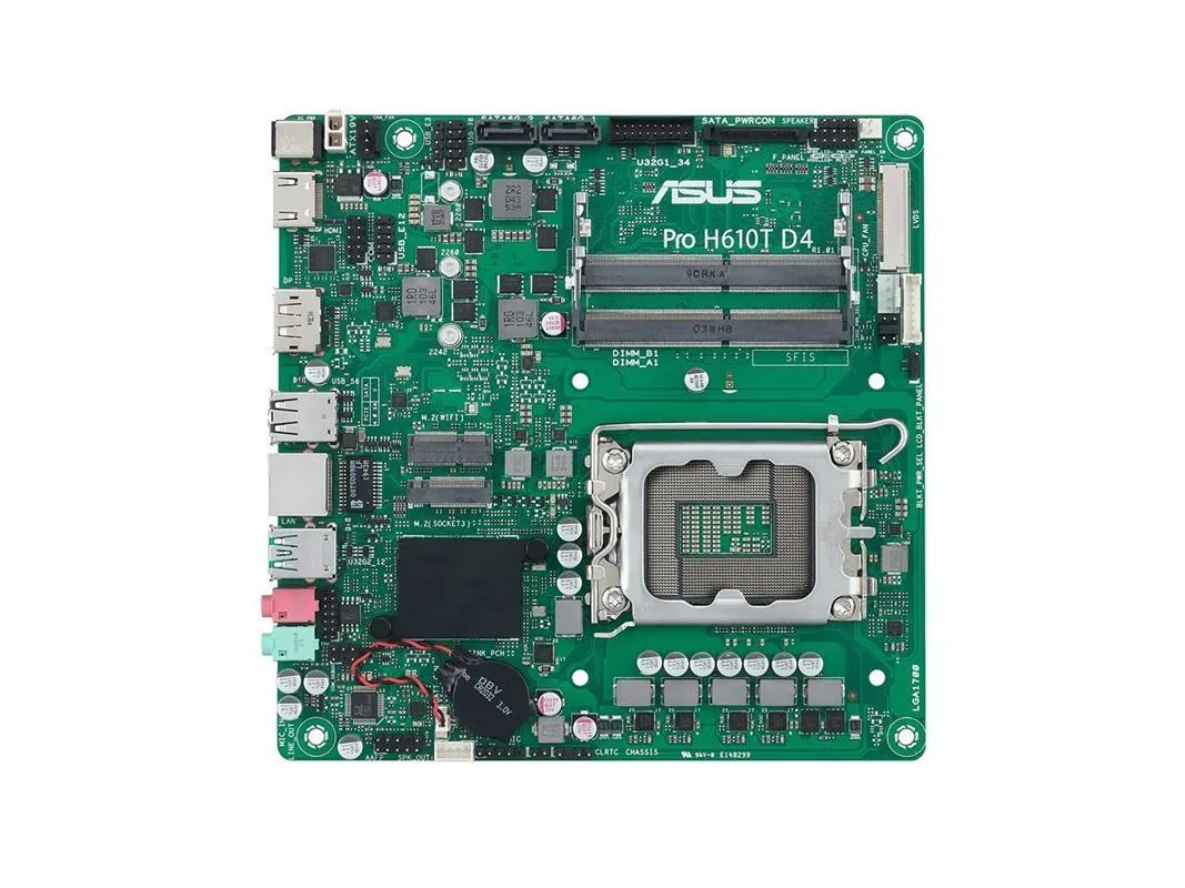 ASUS ASUS Pro H610T D4 Intel H610 DDR4 64GB Mini-ITX motherboard — photo du produit