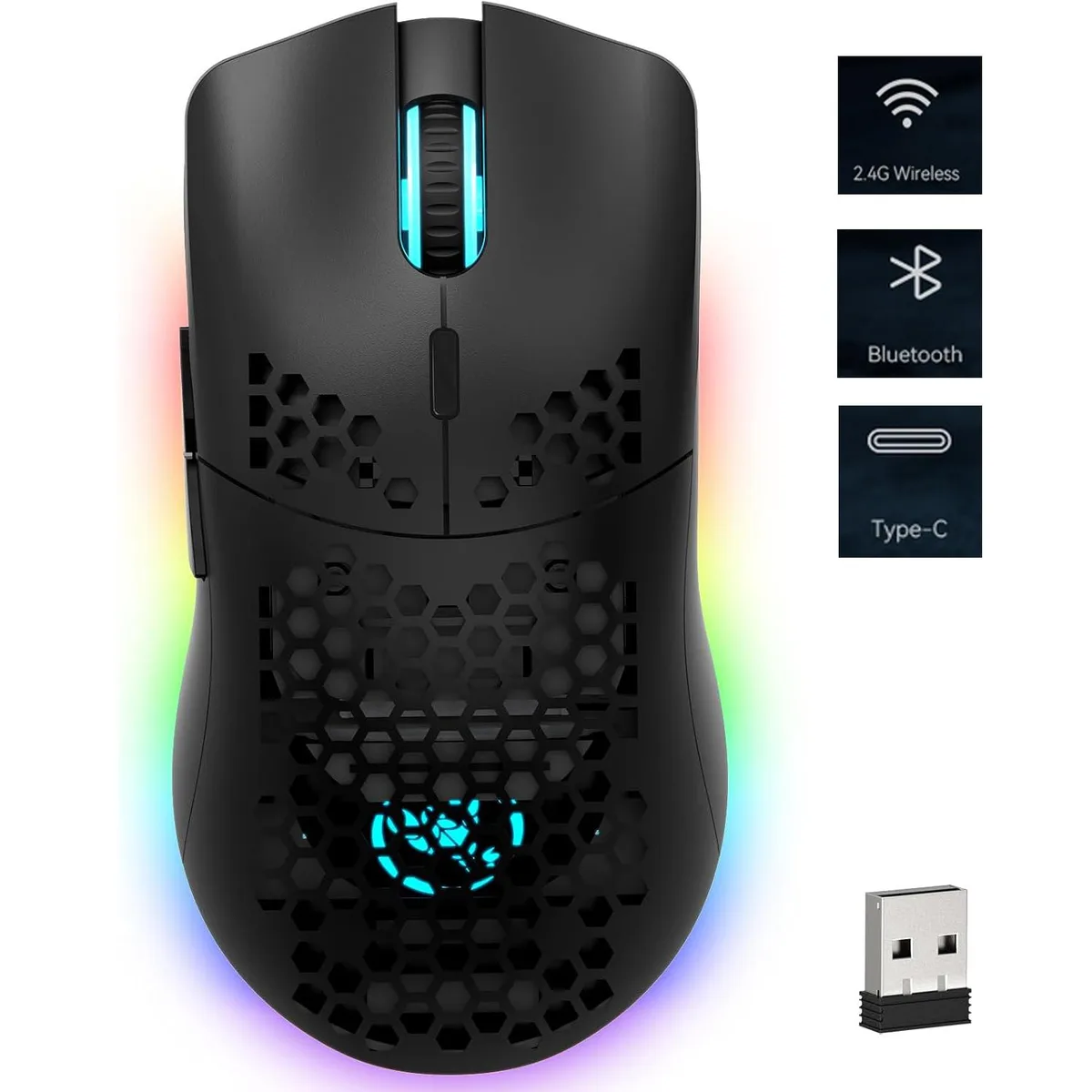 Hitoor Hitoor T66 gaming mouse 90 g 3600 DPI tri-mode — fotografia produktu