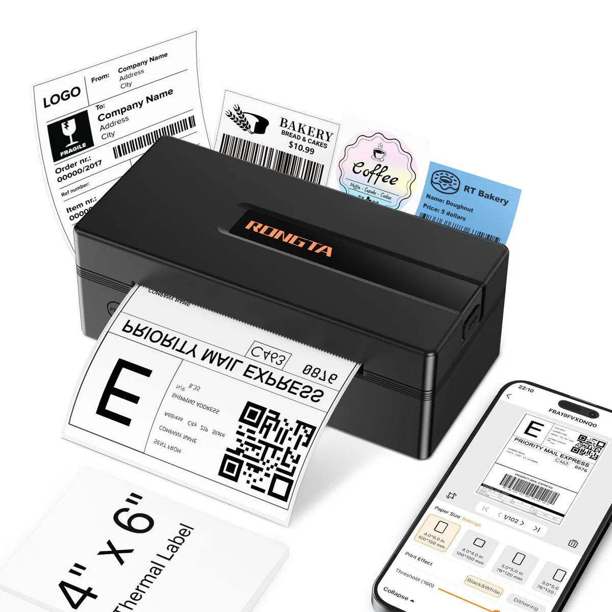  Rongta RP425A 4x6 label printer — صورة المنتج