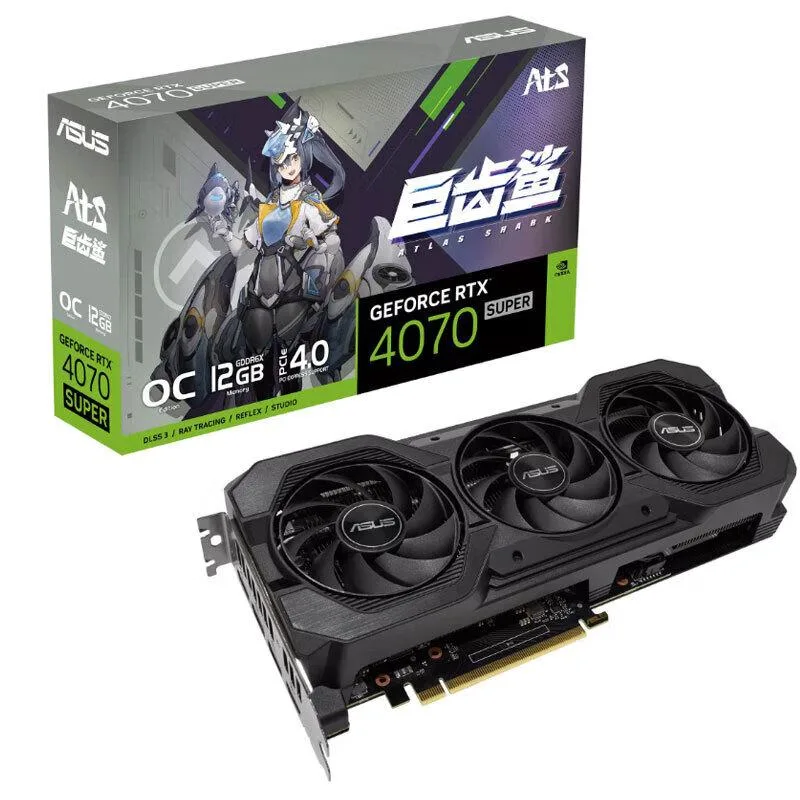 ASUS ASUS ATS GeForce RTX 4070 SUPER EVO OC 12GB graphics card — product photo