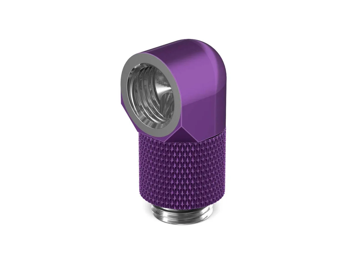 Candy purple brass 90 degree rotary elbow fitting with 15mm extension