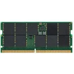 Green circuit board with black memory chips and gold edge contacts