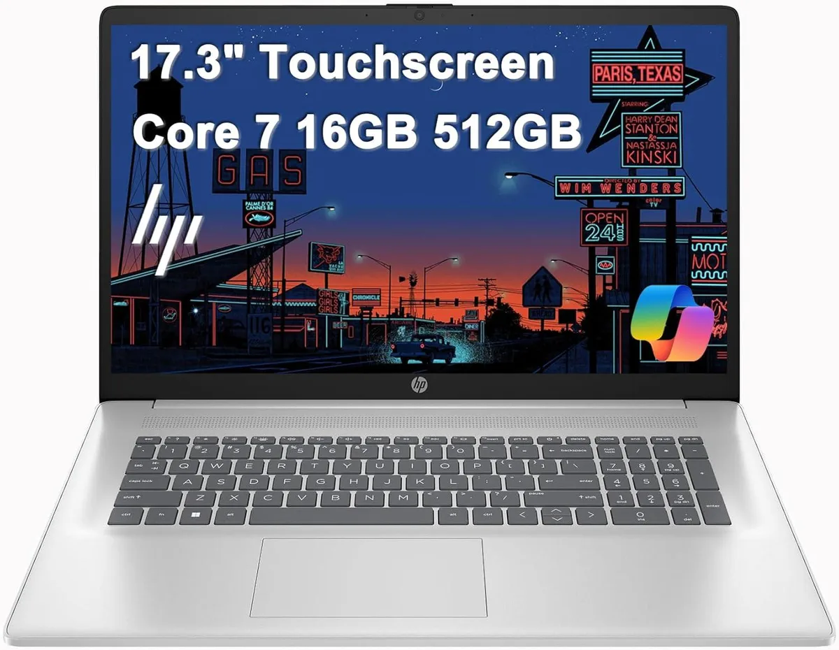 HP HP 17 business laptop 17.3" HD+ Touchscreen Intel Core 7 150U 16GB 512GB NVMe Silver — Produktfoto