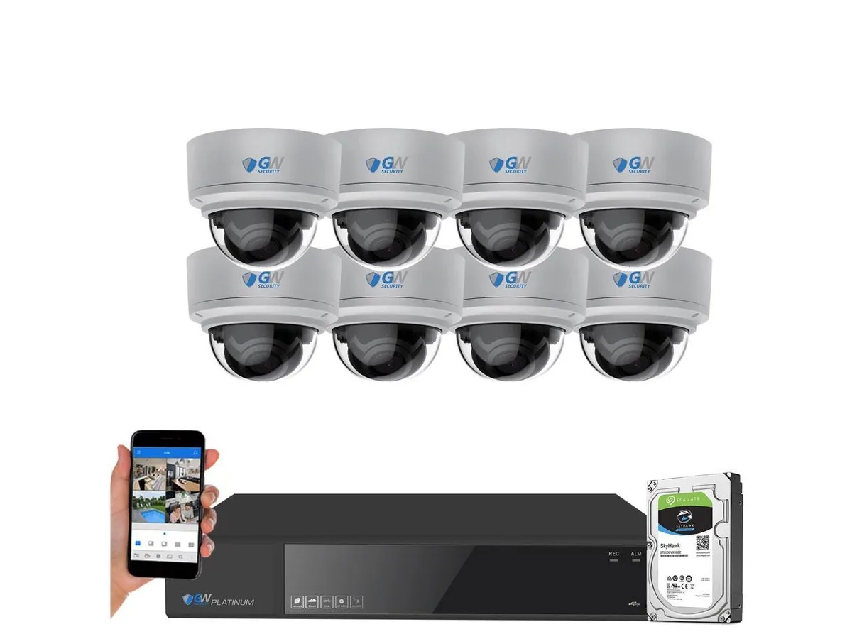 GW Security Inc. GW Security GW7808NP 8-Channel 4K NVR Kit with 8 Dome Cameras 4TB — תמונת המוצר