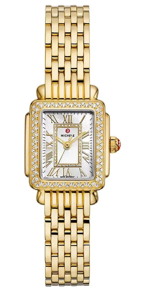 Michele Michele Deco Madison Mini MWW06D000173 18K Gold-Plated Steel Diamond Mother-of-Pearl Watch — product photo