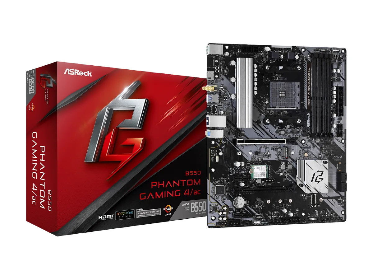 ASRock ASRock B550 PHAN GAM 4 AC AMD motherboard — product photo