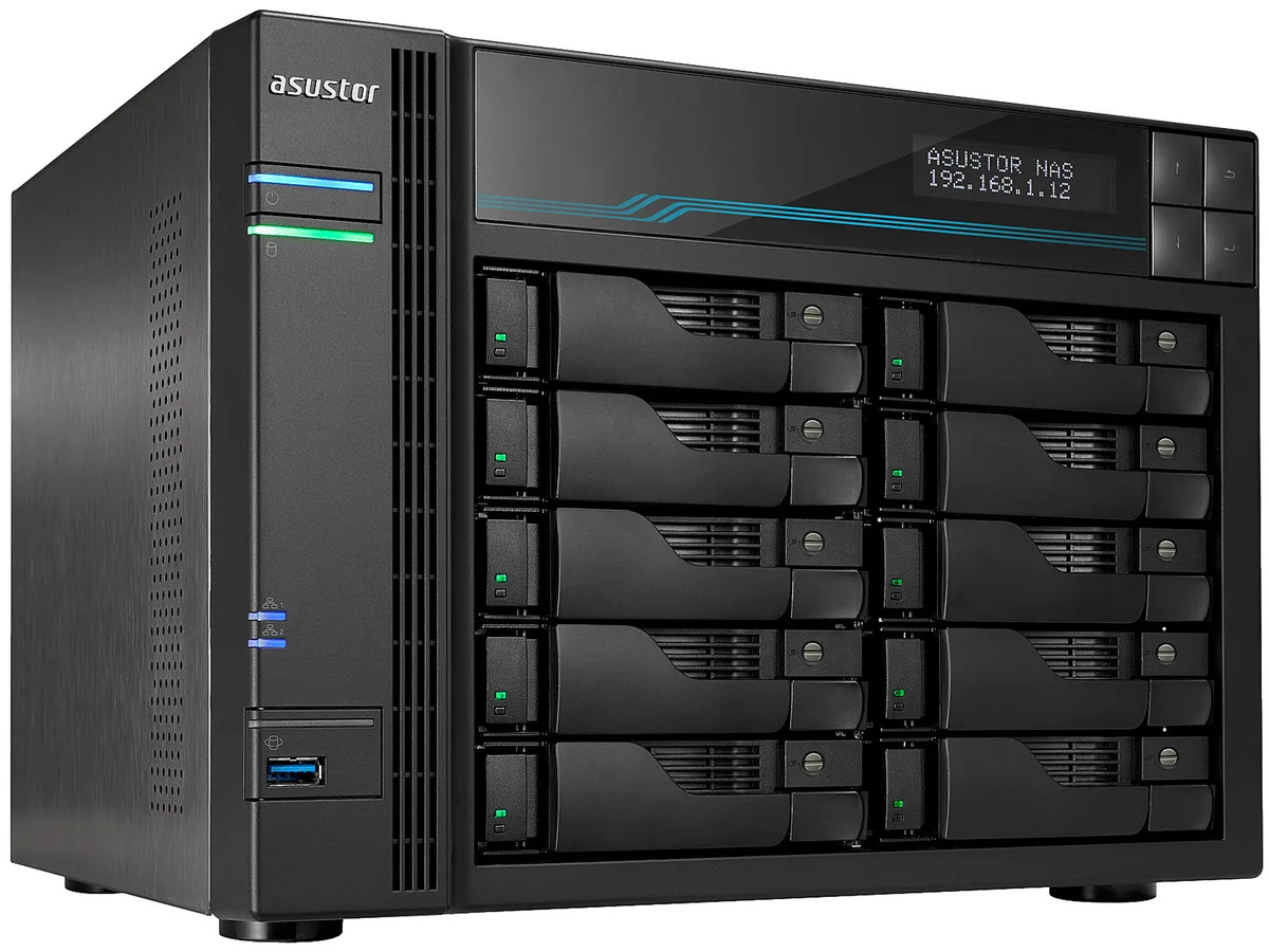 ASUSTOR ASUSTOR AS7110T 10-Bay Desktop NAS Intel Xeon E-2224 8GB DDR4 — photo du produit