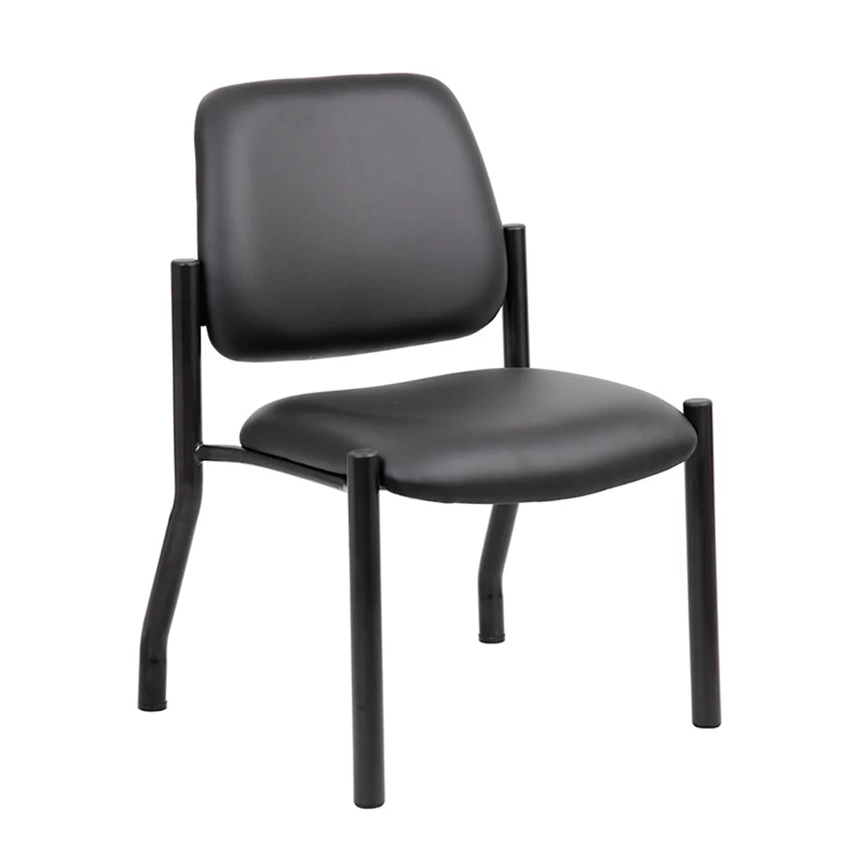 BOSS Office Products BOSS Office Products B9595AM-BK Antimicrobial Armless Guest Chair 300 lb — 商品照片