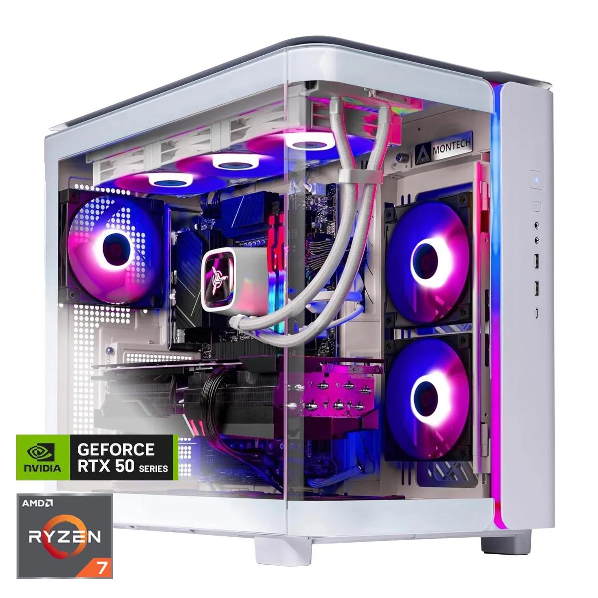 Skytech Skytech King 95 gaming PC, Ryzen 7 9800X3D, RTX 5070 12GB, 32GB DDR5, 2TB NVMe — produktfoto