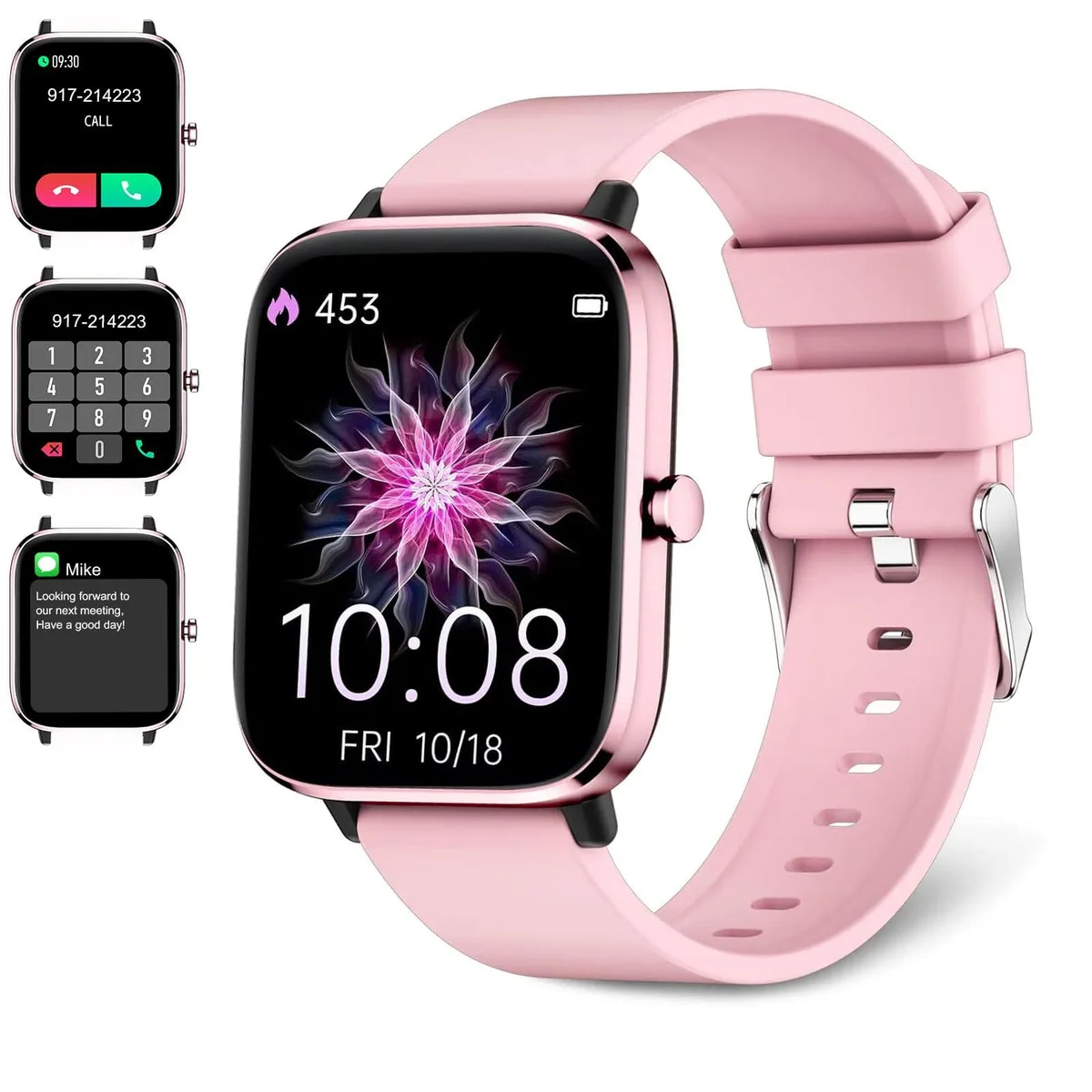  Choiknbo Smart Watch TJ45 Pink 1.83" AMOLED 240x240 — fotografie produktu