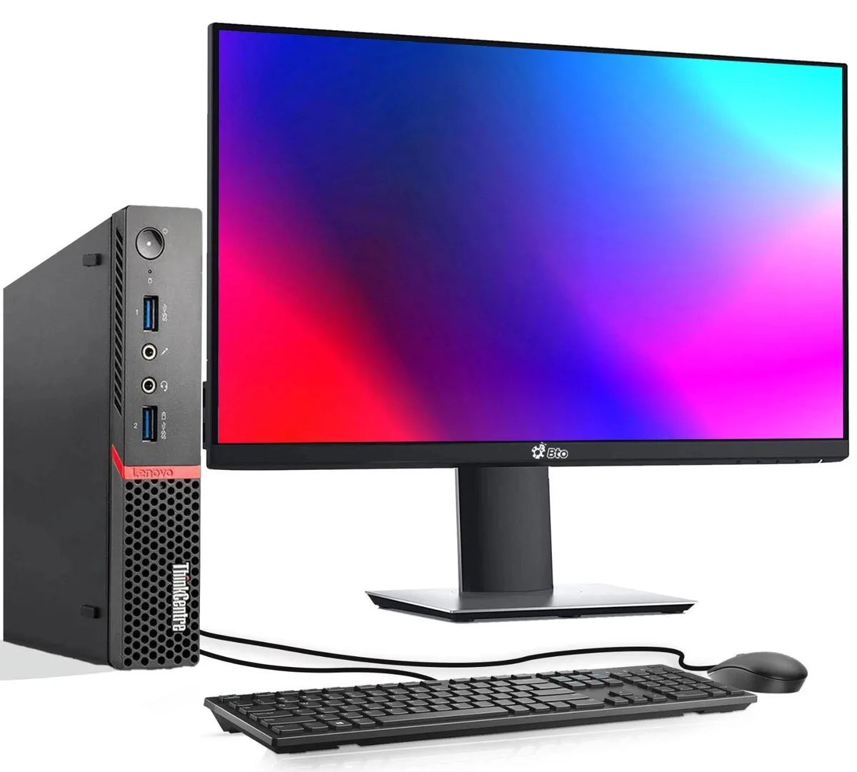 Lenovo Lenovo ThinkCentre M715q Tiny Desktop PC AMD Ryzen 5 Pro 2400GE 8GB DDR4 256GB SSD — product photo