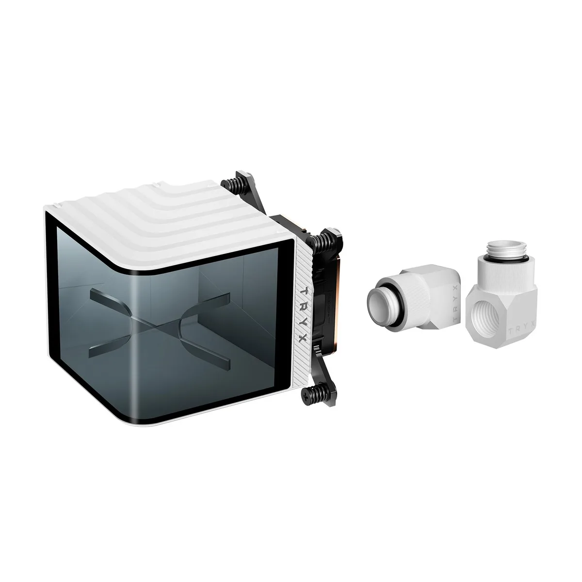 TRYX TRYX PANORAMA WB White 6.67" AMOLED 2K 60Hz L-P0CL-DS0M-G0W liquid cooler — 商品写真
