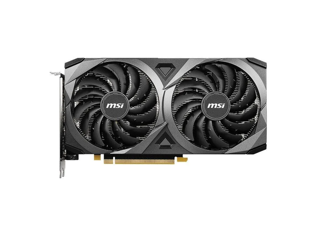 MSI GeForce RTX 3060 VENTUS 2X 12G OC dual-fan graphics card in black and grey
