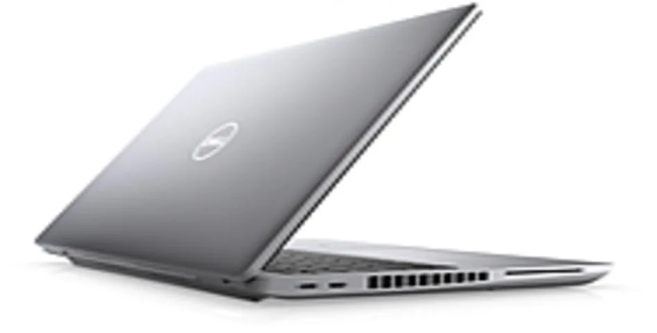 Silver Dell Precision 3561 laptop closed showing 15.6 inch form factor