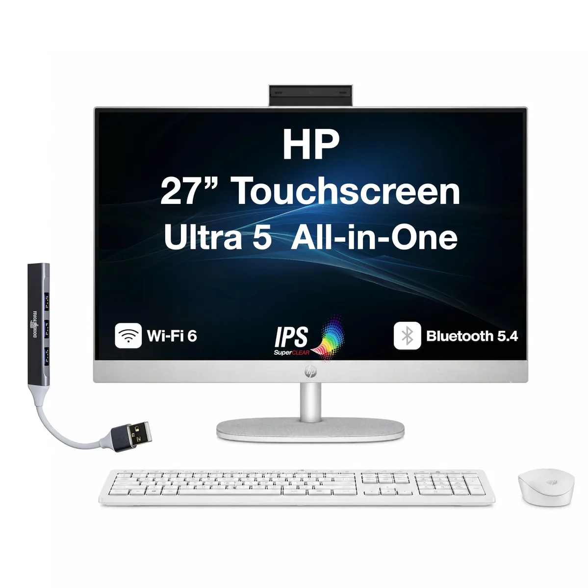 HP HP 27 All-in-One PC 27" Touchscreen Intel Ultra 5-225U 32GB DDR5 1TB NVMe — 제품 사진