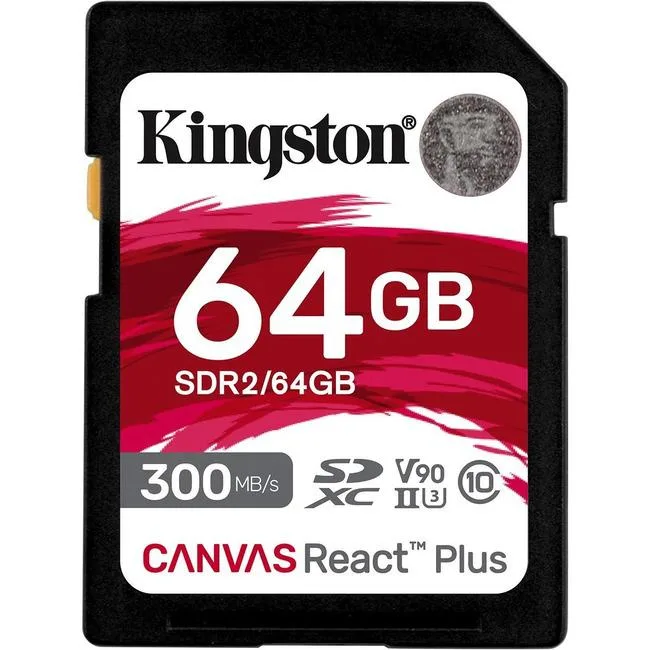Kingston Technology Corp. Kingston Technology Corp. SDR2/64GB 64GB SDXC UHS-II V90 memory card — foto produk