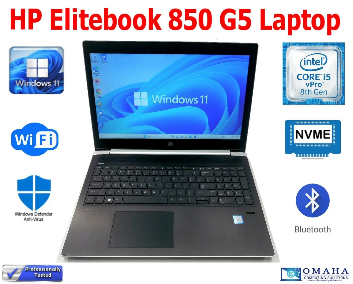 Silver HP ProBook 450 G5 laptop closed lid 15.6 inch