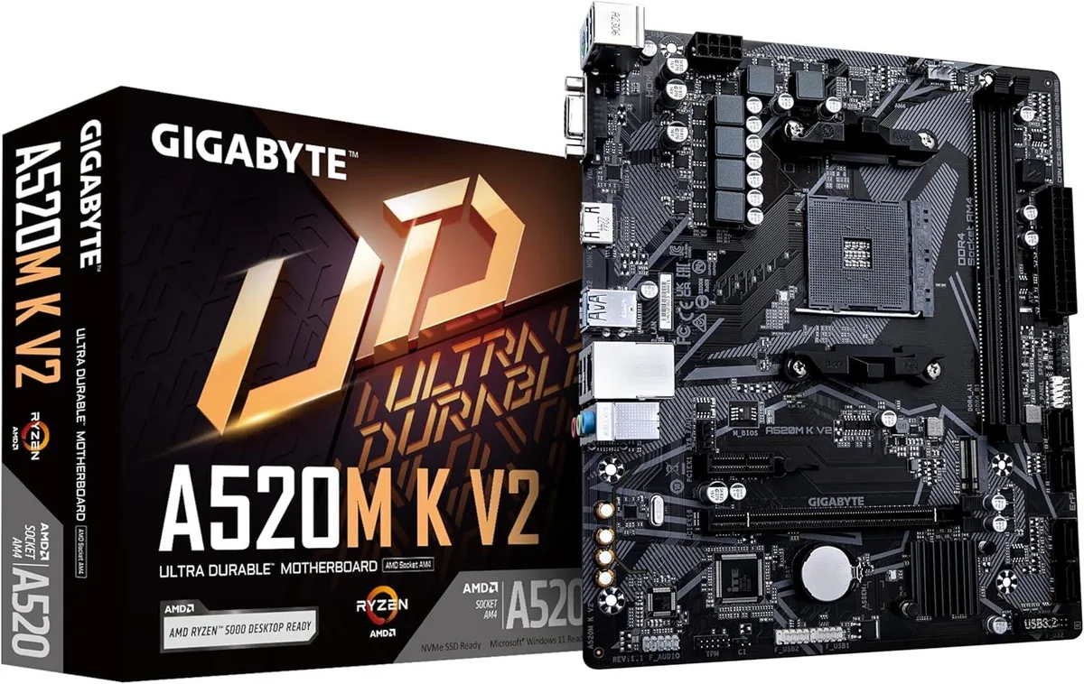 GIGABYTE GIGABYTE A520M K V2 AMD motherboard — product photo