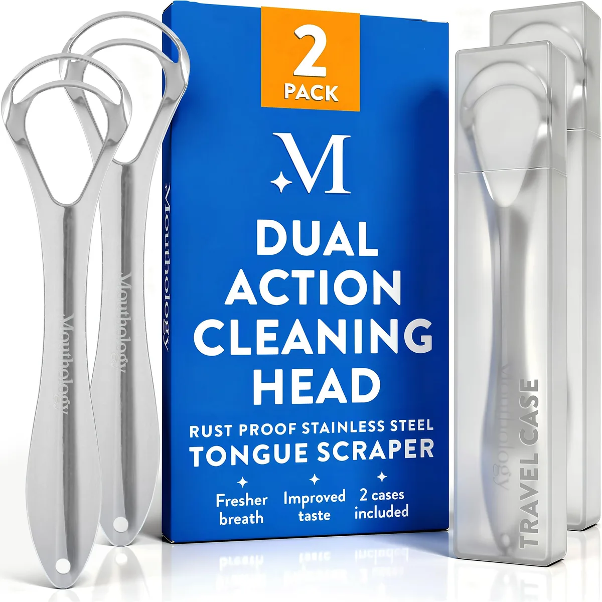  ROG-STRIX-RTX3060-O12G- Oral Care 2 Pack Stainless Steel Tongue Scraper — product photo