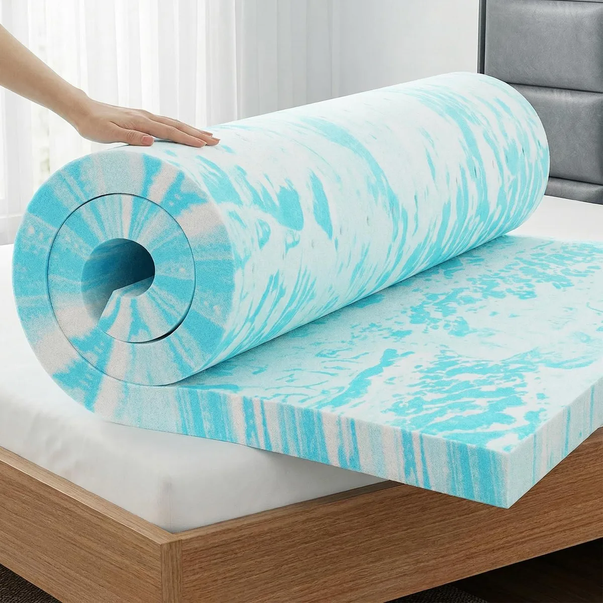  OLIXIS 2 Inch Queen Gel Memory Foam Mattress Topper — 商品照片
