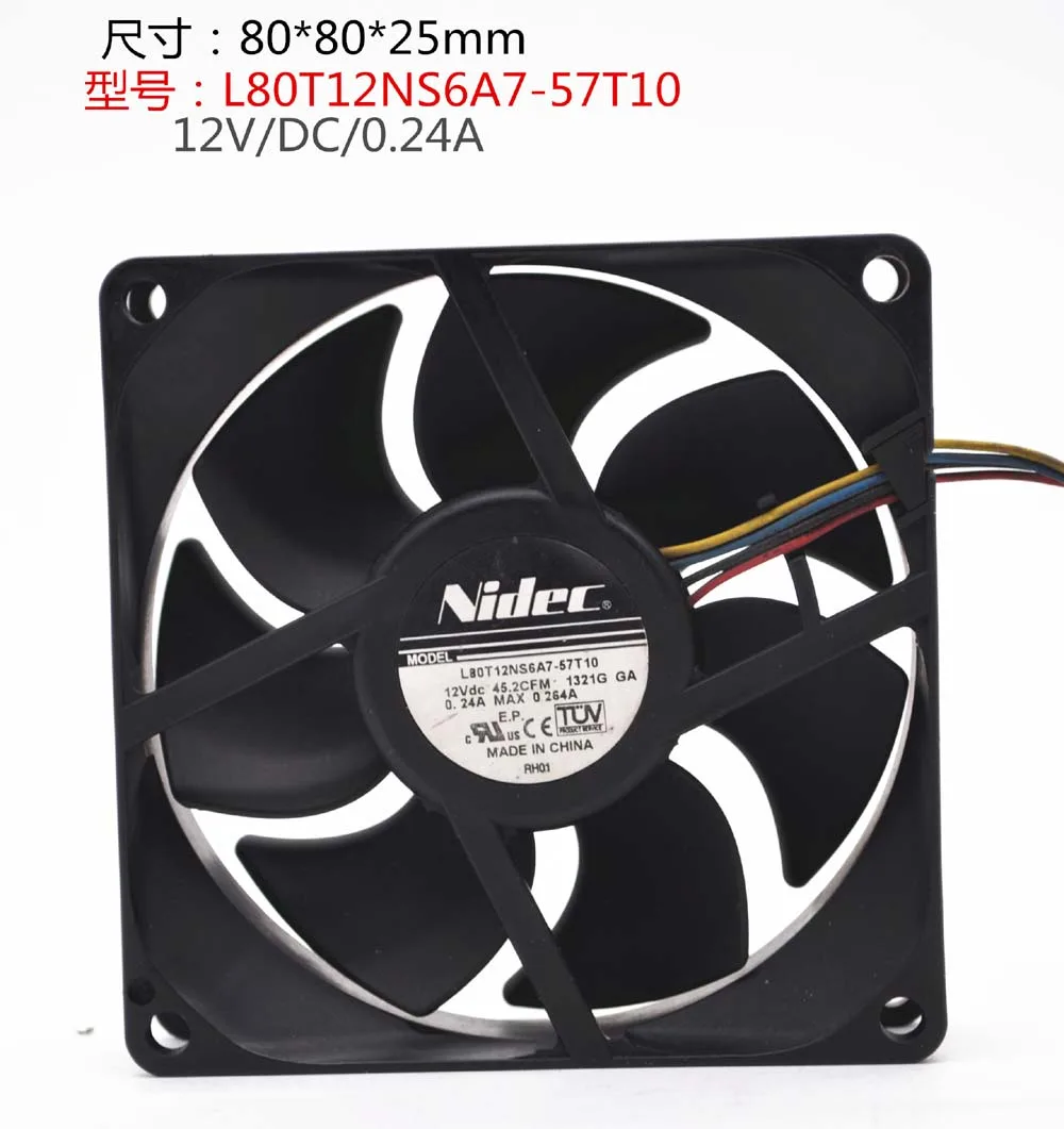 Zyvpee Zyvpee L80T12NS6A7-57T10 80 mm 4-pin PWM case fan — foto produk