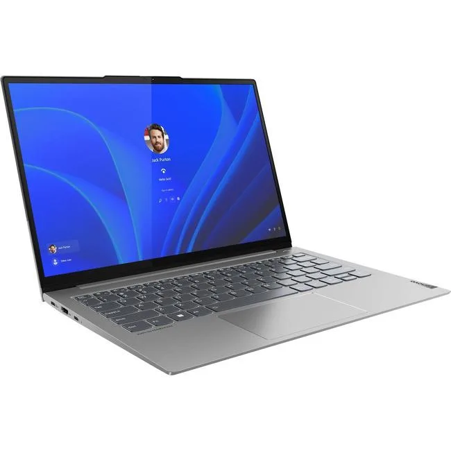 Gray Lenovo ThinkBook 13s G4 ARB 13.3 inch laptop with aluminum finish