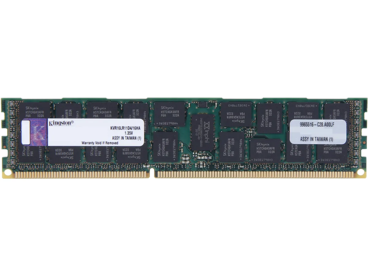 Kingston Technology Corp. Kingston Technology Corp. KVR16LR11D4/16HA 16GB DDR3 1600 ECC Registered server RAM — תמונת המוצר