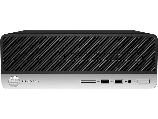 Compact black mini desktop with front USB ports