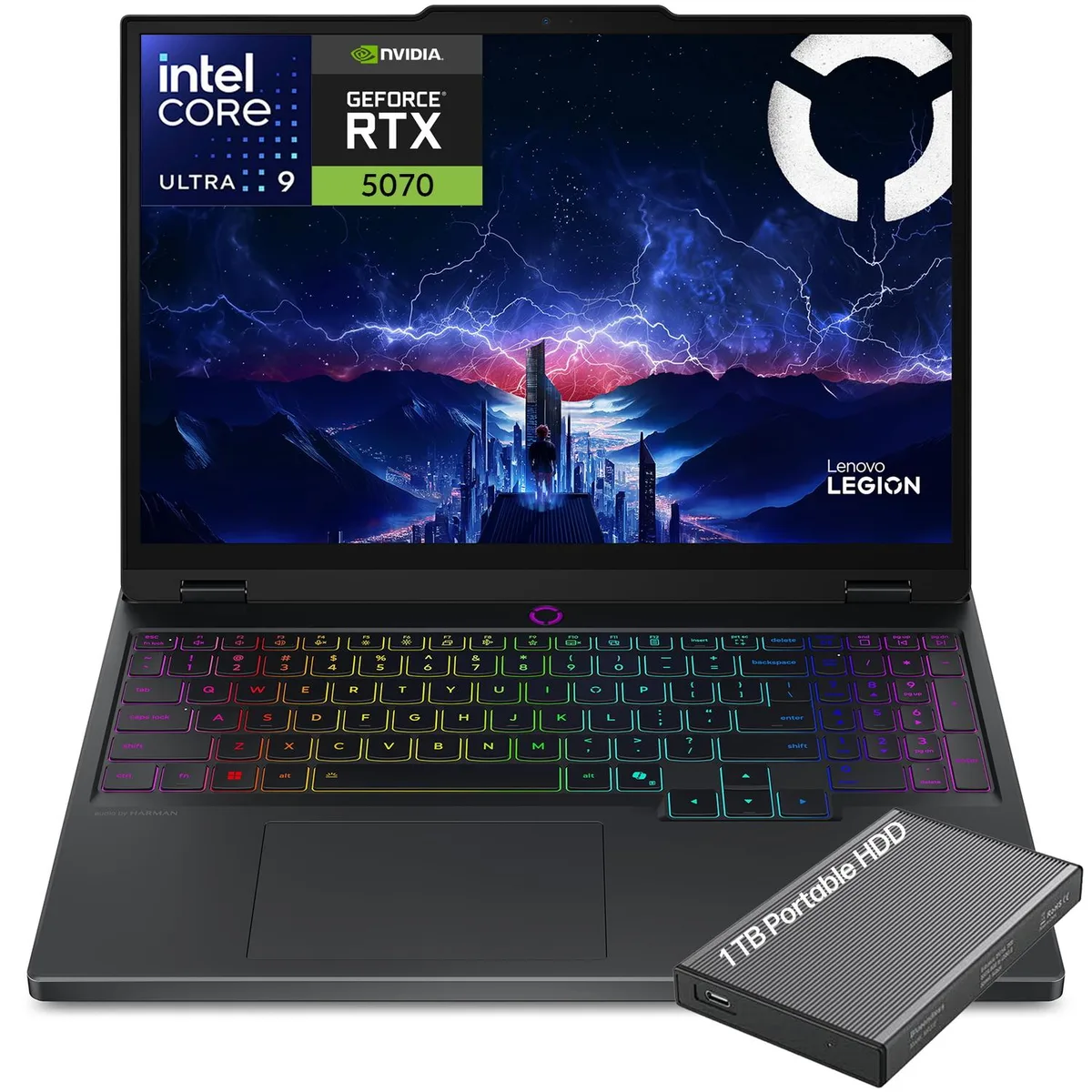 Lenovo Lenovo Legion 5i 15IAX10 gaming laptop Intel Core Ultra 9 275HX RTX 5070 32GB 1TB SSD 1TB HDD — product photo