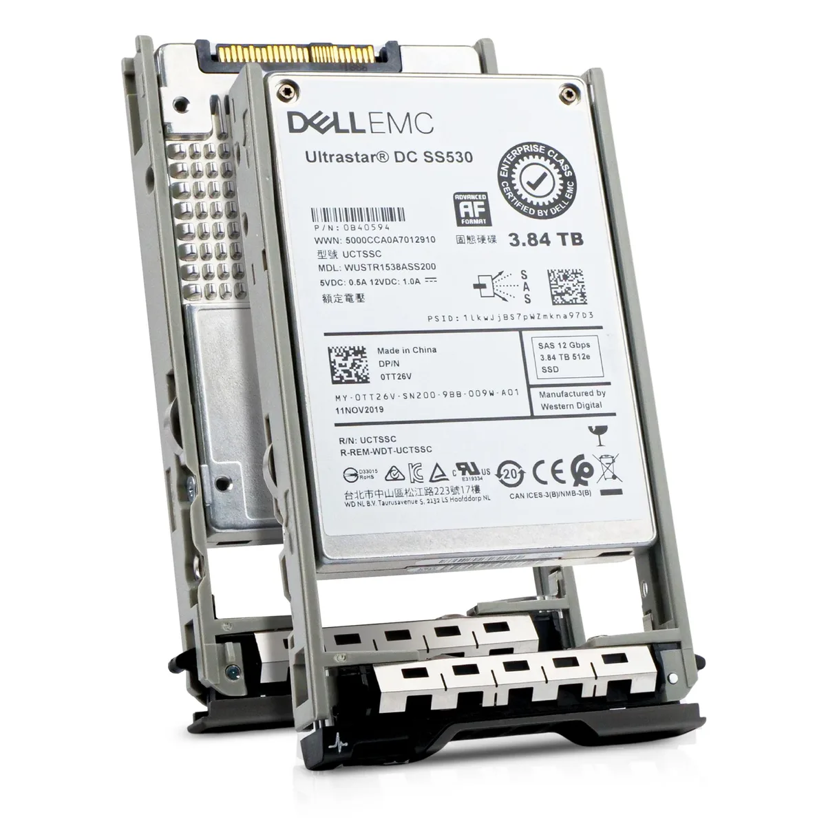 DELL DELL 0TT26V G13 3.84TB 1 DWPD SAS 12Gb/s 2.5in enterprise SSD — productfoto