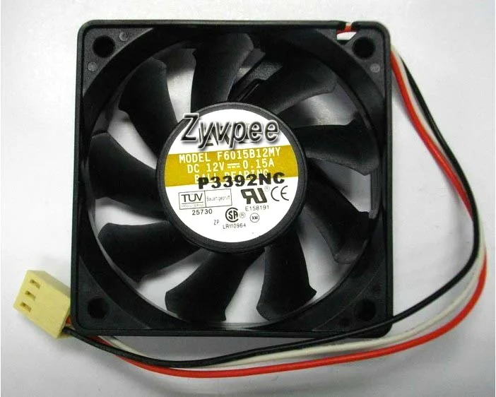 OEM Industries OEM Industries F6015B12MY 60mm 12V 0.15A 3-pin CPU cooler — toote foto