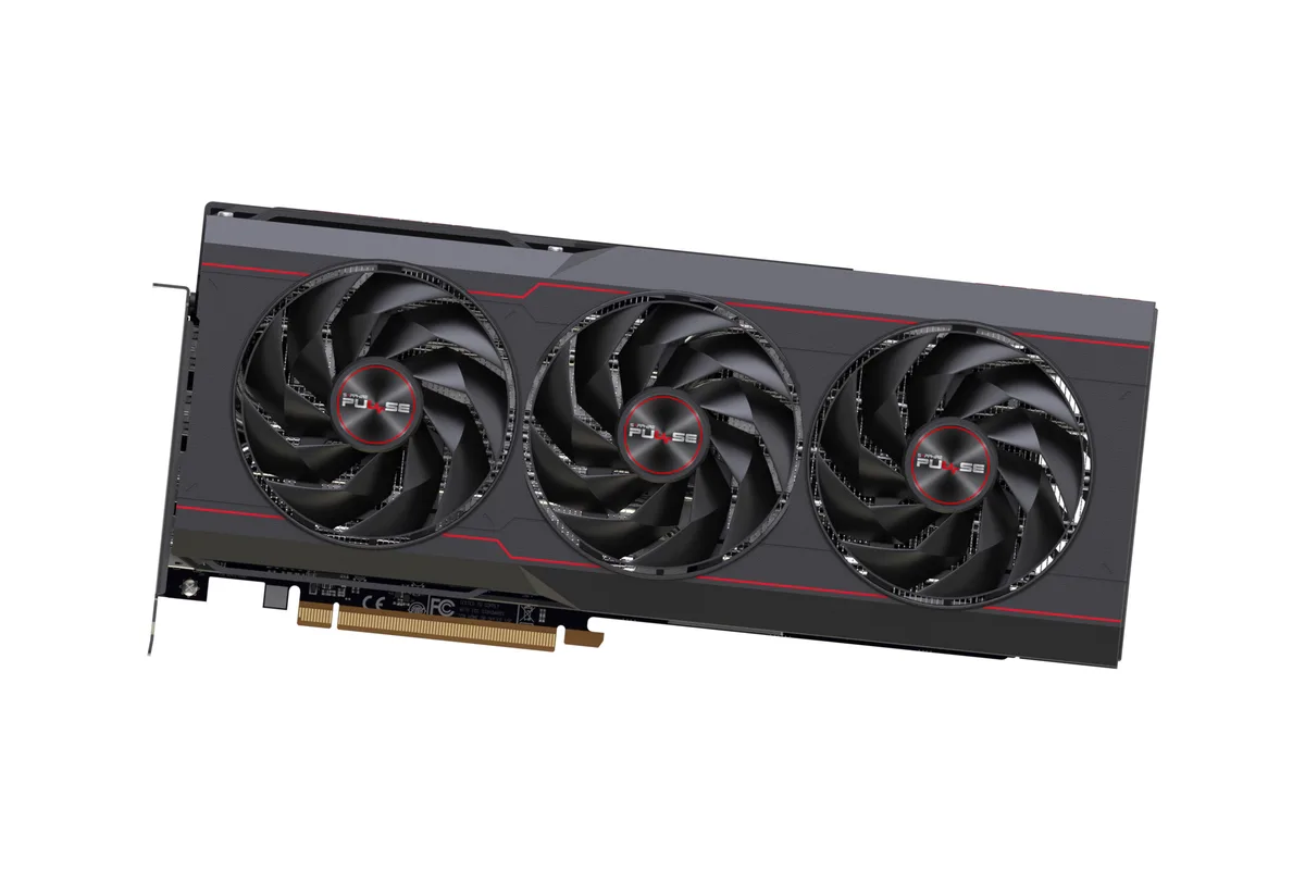 Sapphire Pulse Radeon RX 7900 XTX graphics card with triple-fan cooler and black shroud