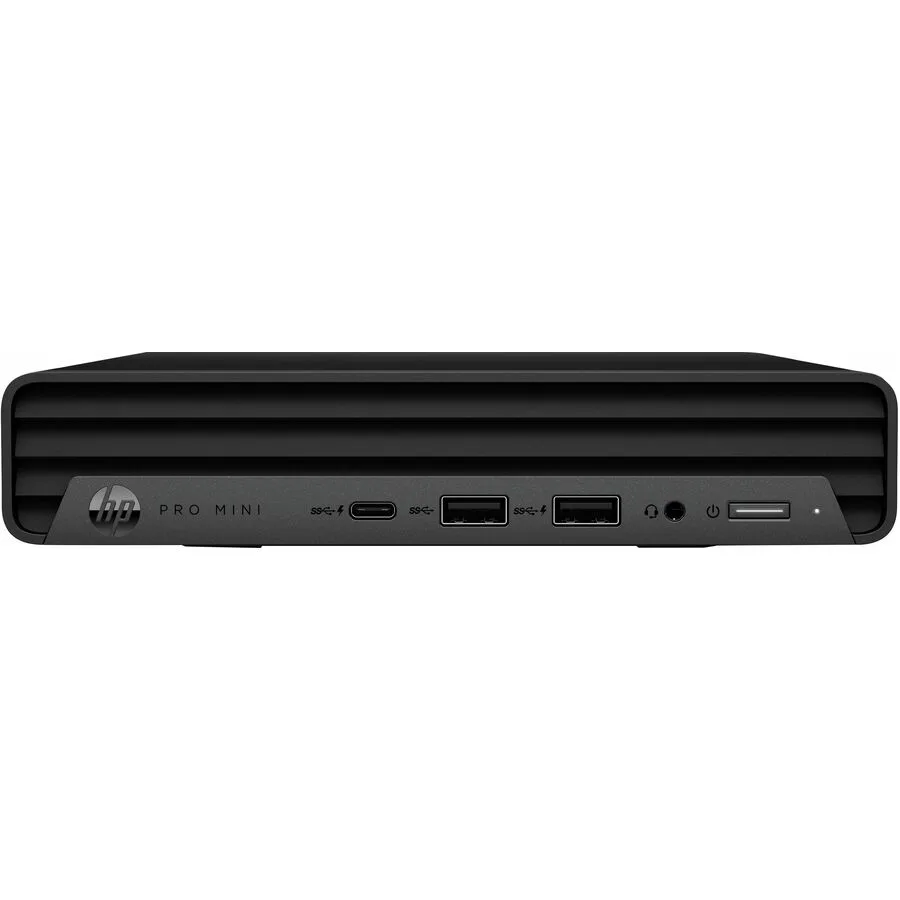 Compact black Mini PC, small square chassis