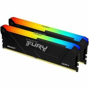 Two black DDR4 DIMMs with RGB light bars