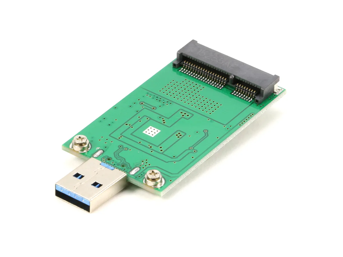 RIITOP RIITOP mSATA SSD to USB 3.0 Adapter Green ASMedia 1153E — Produktfoto