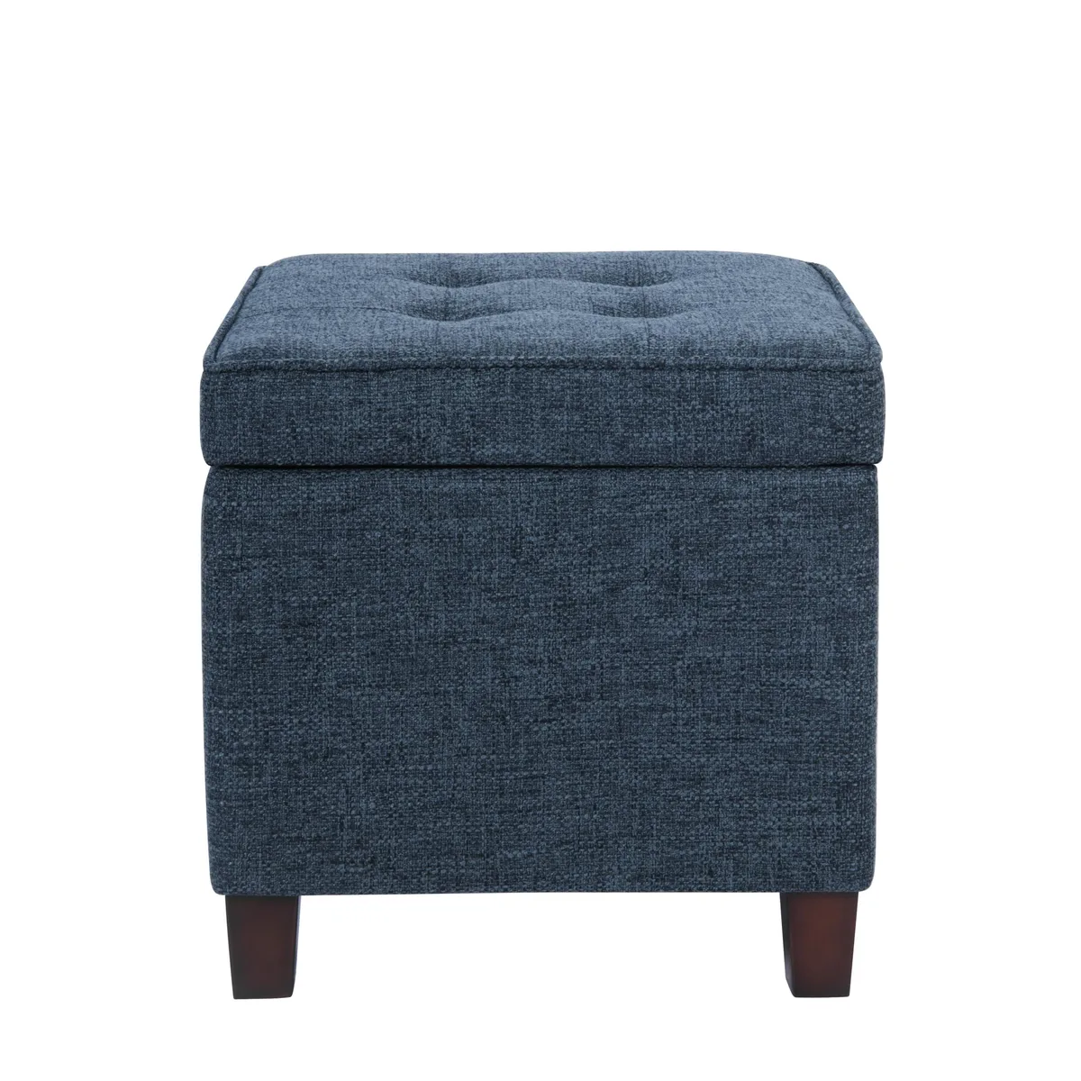 HomePop Square Tufted Storage Ottoman Dusty Navy 17.5in 1.4cu ft — 商品照片