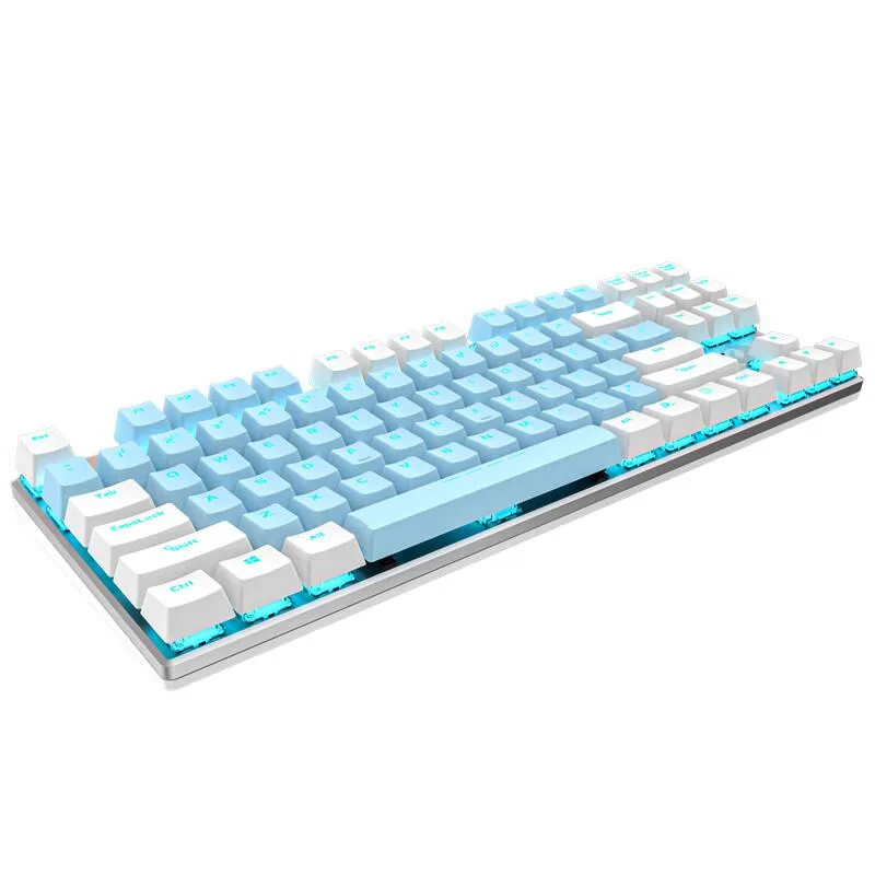 Dareu Dareu EK815 USB Wired 87-Key Mechanical Gaming Keyboard Red Switch Blue White — fotografia produktu